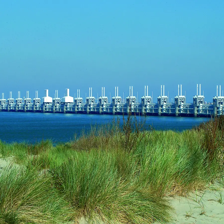 stockfoto oosterschelde kering